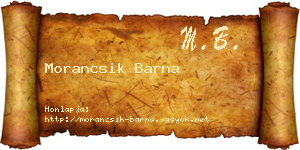 Morancsik Barna névjegykártya
